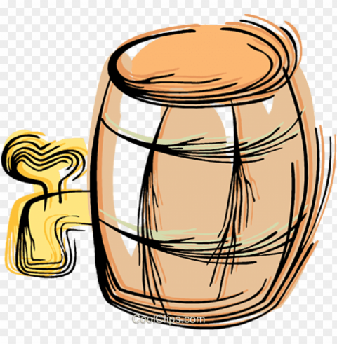barrel of beer royalty free vector clip art illustration - barril de cerveja vetor Transparent Background PNG Isolated Design