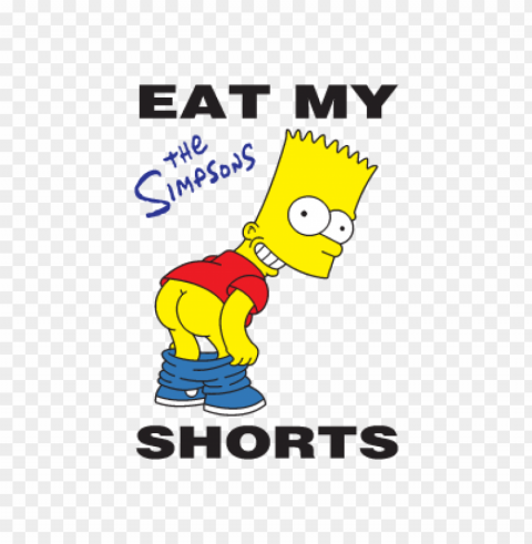 bart simpson eat my shorts logo vector Free PNG file