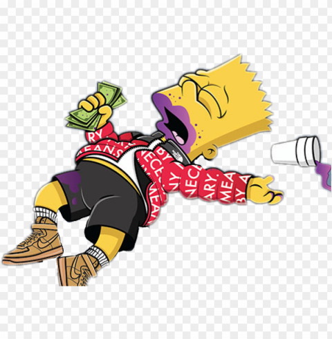 bart trap lean codeine xanax molly marihuana weed drunk - bart purple drank PNG files with alpha channel assortment