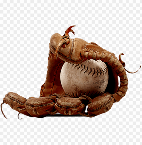 baseball glove download - baseball and glove Clean Background Isolated PNG Graphic