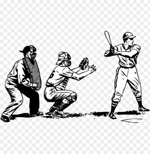 baseball sport game catcher ball bat playe - vintage baseball player vector Clear background PNG images bulk
