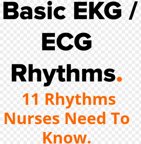 basic ekg ecg rhythms - nursi ClearCut Background Isolated PNG Art