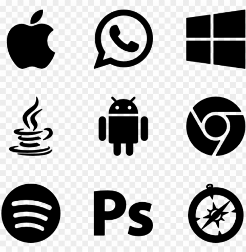 basic rounded icon family filled - operating system icons HighQuality Transparent PNG Isolation
