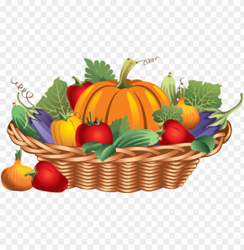 basket clipart google search - basket of fruits and vegetables drawi Clear Background PNG Isolated Element Detail