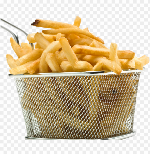 basket of fried fries hd PNG with transparent bg