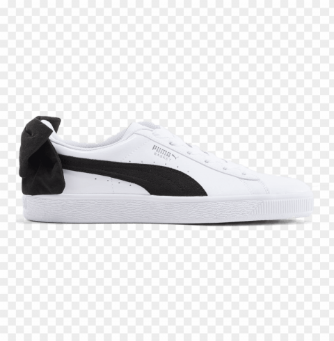 basket suede bow sneaker - skate shoe Isolated Graphic with Clear Background PNG