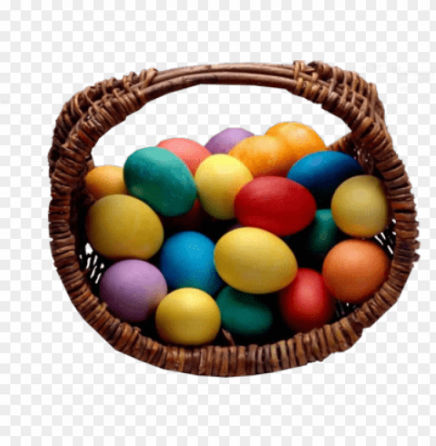 basket with coloured easter eggs Free PNG images with transparent layers diverse compilation