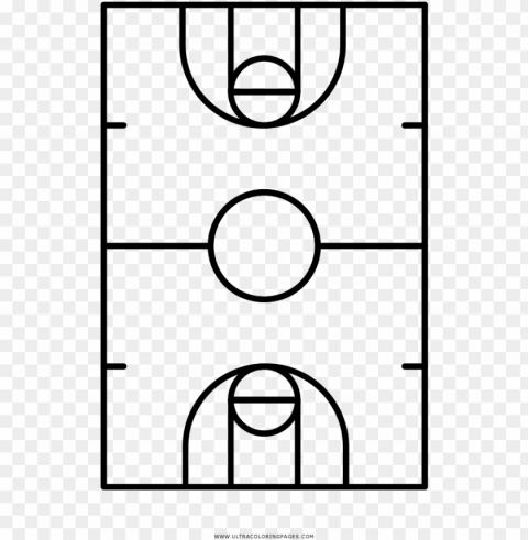 basketball court coloring - cancha de baloncesto para dibujar HighResolution PNG Isolated Illustration