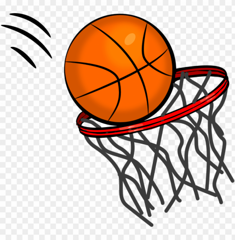 basketball hoop with basketball PNG with clear transparency