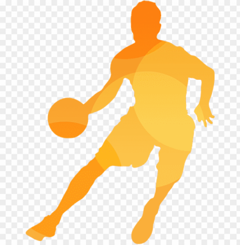 basketball silhouette - basketball player silhouette yellow Isolated Object in HighQuality Transparent PNG PNG transparent with Clear Background ID 1a288121