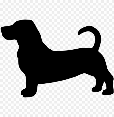 basset silhouette at getdrawings - basset hound silhouette Isolated Illustration with Clear Background PNG