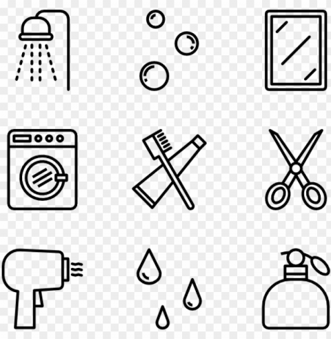 bathroom 36 icons - maximum temperature icon Isolated Character in Transparent PNG