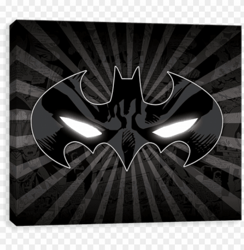 batman eyes - batman canvases by entertainart - batman eyes symbol PNG Image with Clear Isolation