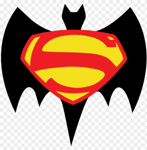 batman superman logo PNG for blog use PNG transparent with Clear Background ID d9f799f1