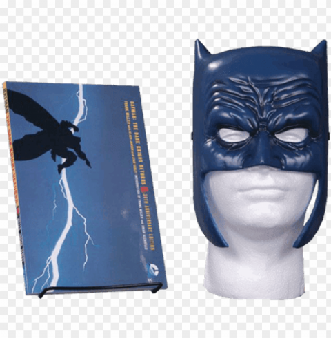 batman the dark knight returns book and mask set PNG Image with Clear Isolated Object