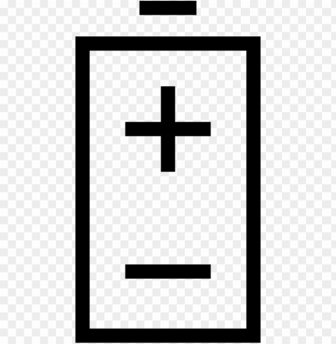 battery with positive and negative poles symbols svg - icon Free PNG images with alpha transparency
