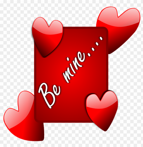 be mine red sign Isolated Artwork in Transparent PNG Format