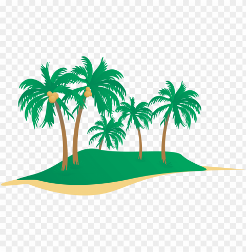 beach seaside resort clip art - coconut tree vector PNG picture
