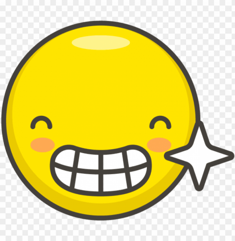 beaming face with smiling eyes emoji - ico Isolated Subject with Clear PNG Background