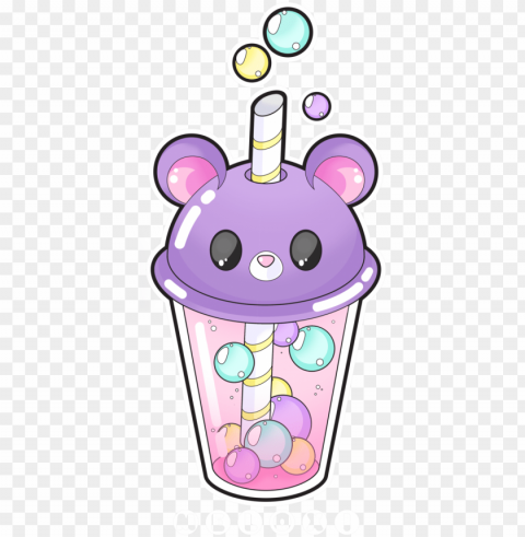 bear bubble commissions open - cute bubble tea clipart Isolated Graphic on HighQuality Transparent PNG