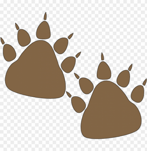 bear paw prints - bear paw prints clipart PNG with isolated background