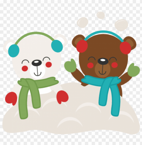 bear winter clipart transparent background - clip art PNG files with clear backdrop collection