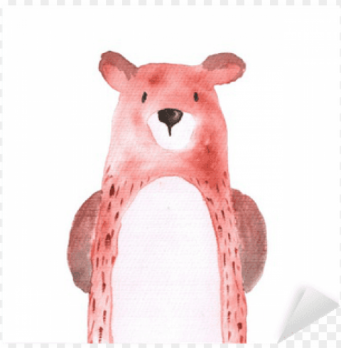 bear woodland animals watercolor hand PNG transparent images for websites