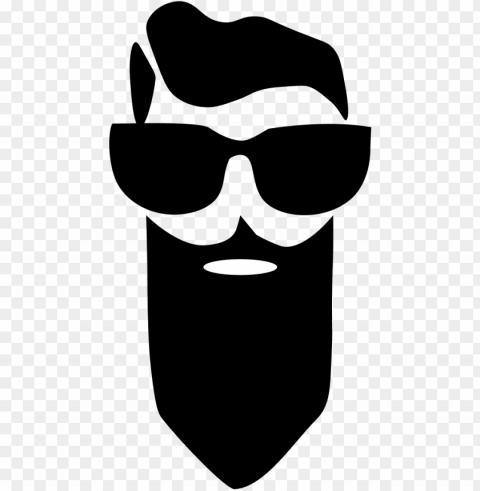 beard guy icon PNG Graphic Isolated on Clear Background