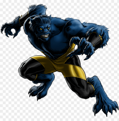 beast - beast x men comic Isolated Item on Clear Background PNG