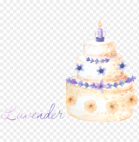 beautiful birthday cake transparent decorative - lavender Free PNG images with clear backdrop
