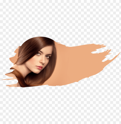 beautiful lady with shiny hair - long hair lady Transparent Cutout PNG Graphic Isolation