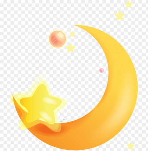 beautiful moon map transparent decorative material - cute moon and stars clipart PNG high resolution free