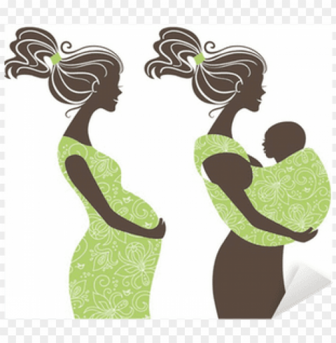 beautiful women silhouettes - pregnant women maternity clothes nursing tops mom baby Transparent PNG Isolated Graphic Detail
