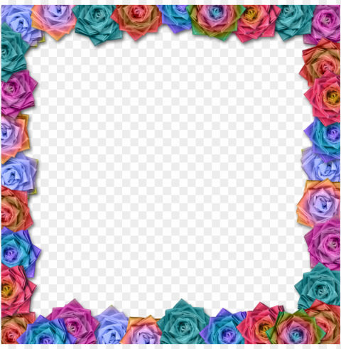 beautifull roses flower latest border design hd - flower border design hd Transparent PNG Isolated Illustration