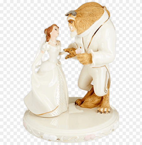 beauty and the beast wedding figurines PNG file with no watermark
