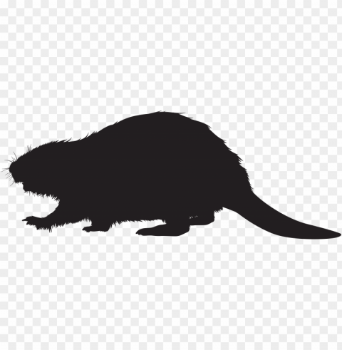 beaver silhouette clip art ClearCut Background Isolated PNG Graphic Element