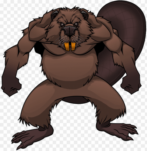 beaver tough 600h - strong wood badge critters PNG art