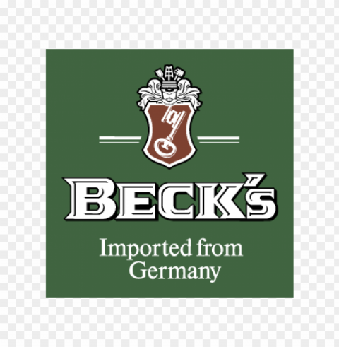 becks inported from germany vector logo PNG transparent images for websites