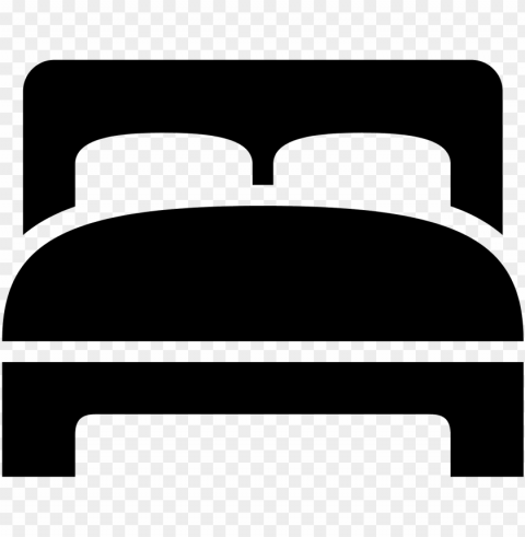 bed filled icon - bed icon white PNG Isolated Illustration with Clarity