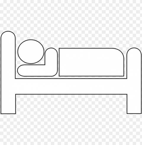 bed outline white transparent clipart computer icons - hospital bed line art PNG file with alpha