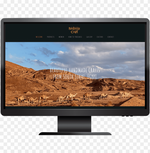 bedouin craft squarespace website desktop - led-backlit lcd display Isolated Graphic in Transparent PNG Format