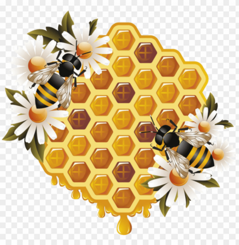 Bee And Honey - Flower Honey Bee Cli Transparent Art PNG