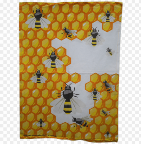 bee hives tea towel - bee PNG transparent pictures for projects