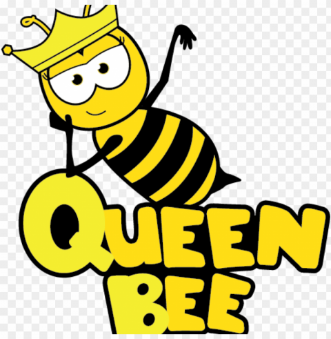 bee images clip free bee clipart school clipart - cartoon cute queen bee Clean Background PNG Isolated Art