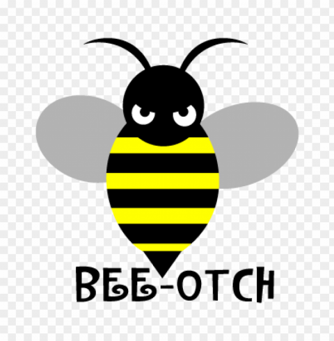 bee-otch logo vector download free Transparent background PNG images complete pack