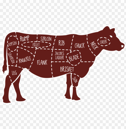 beef map cow - cow meat PNG files with transparent backdrop