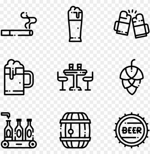 Beer - Graphic Design Vector Icons PNG Images With Alpha Transparency Bulk