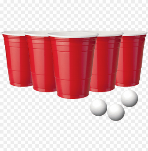 beer pong set - beer pong cups PNG clipart with transparent background
