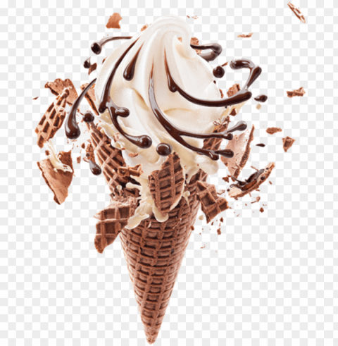 behance ice cream Clean Background Isolated PNG Character
