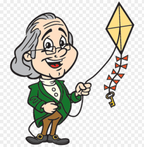 ben franklin cartoons - benjamin franklin cartoon drawi Clear Background Isolated PNG Graphic